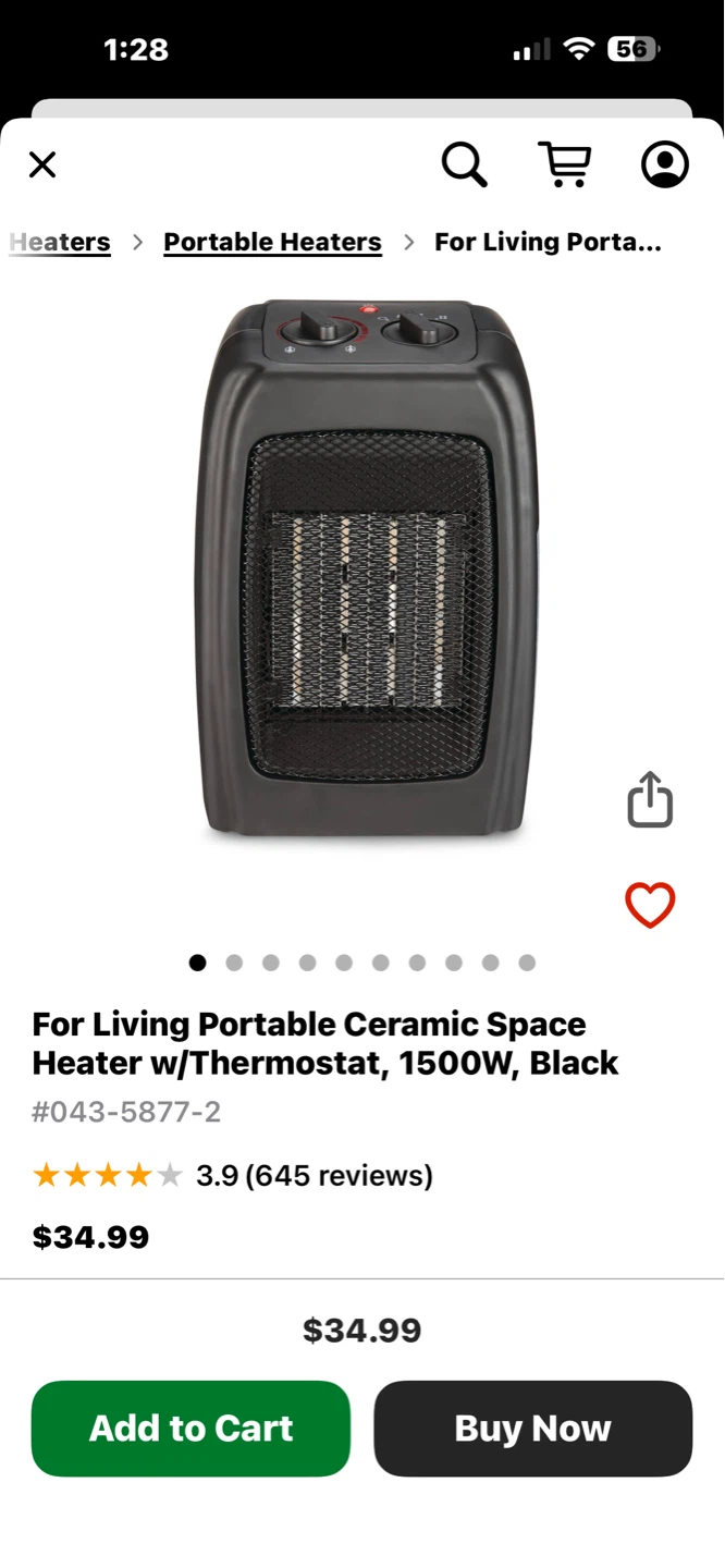 Two (2x) For Living Portable Ceramic Space Heater - photo 3