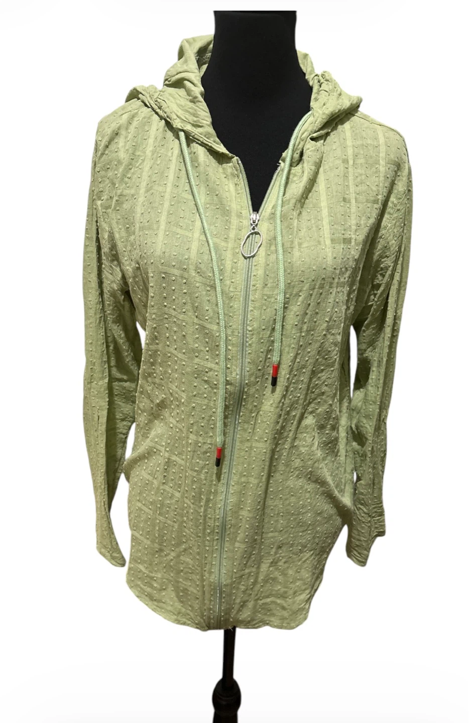⚽ Green Zip-Up Hooded Jacket