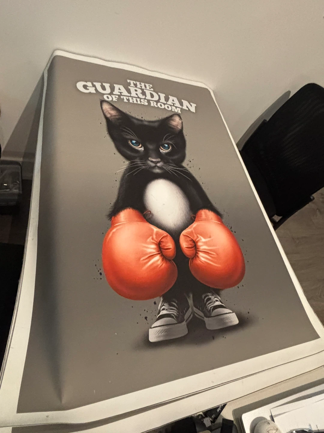 The Guardian of This Room Cat Poster (Canvas)