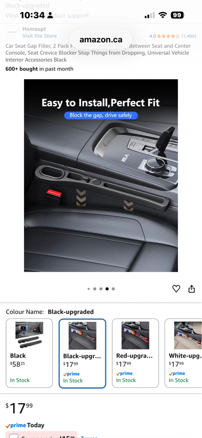 Homaupt Car Seat Gap Filler - Black ⚽ - photo 5