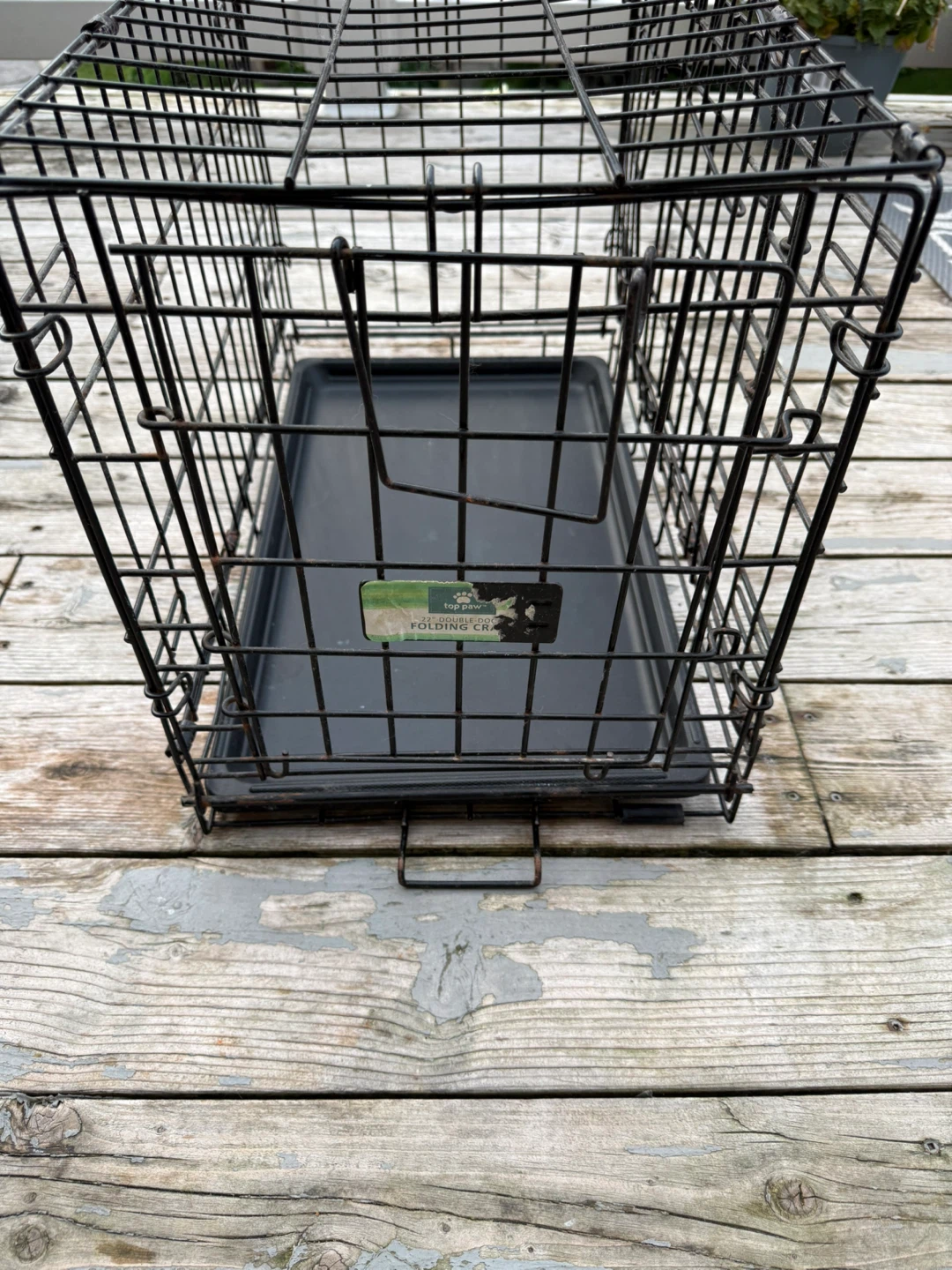 Folding Dog Crate with Tray - photo 2