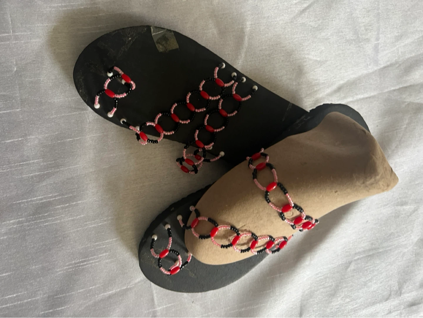 Beaded Flip Flops Sandals