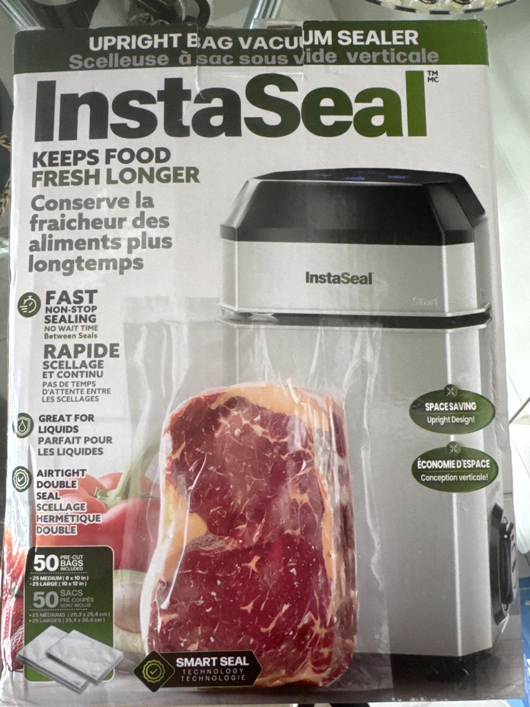 InstaSeal Upright Bag Vacuum Sealer