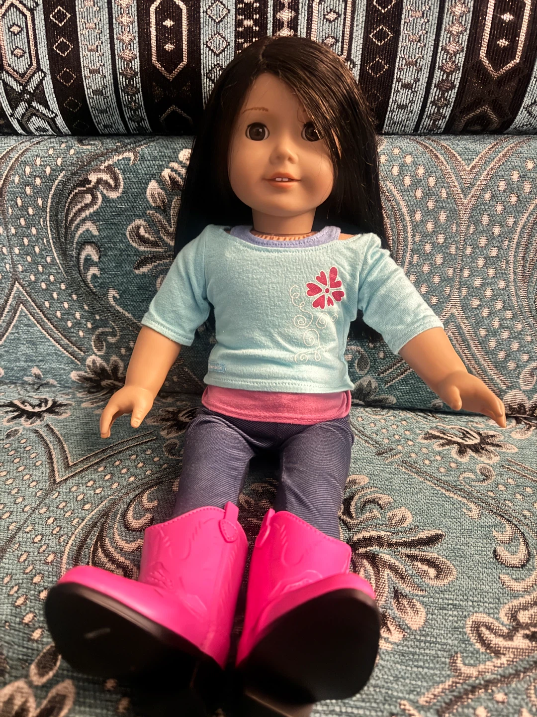 American Girl Doll with Outfit and Boots - photo 3