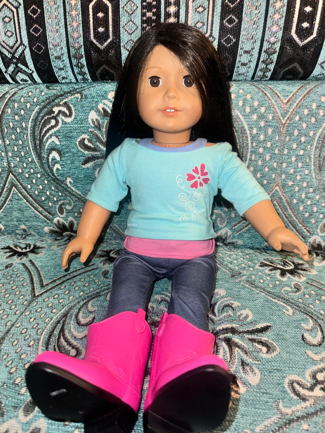 American Girl Doll with Outfit and Boots - photo 4