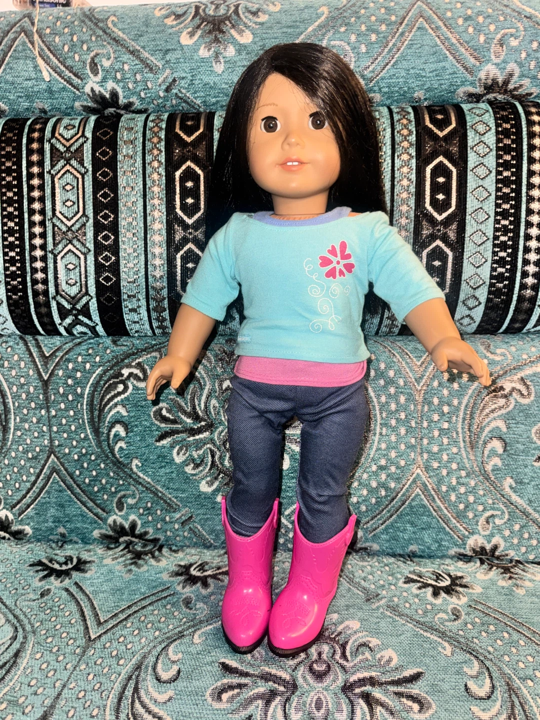 American Girl Doll with Outfit and Boots - photo 2