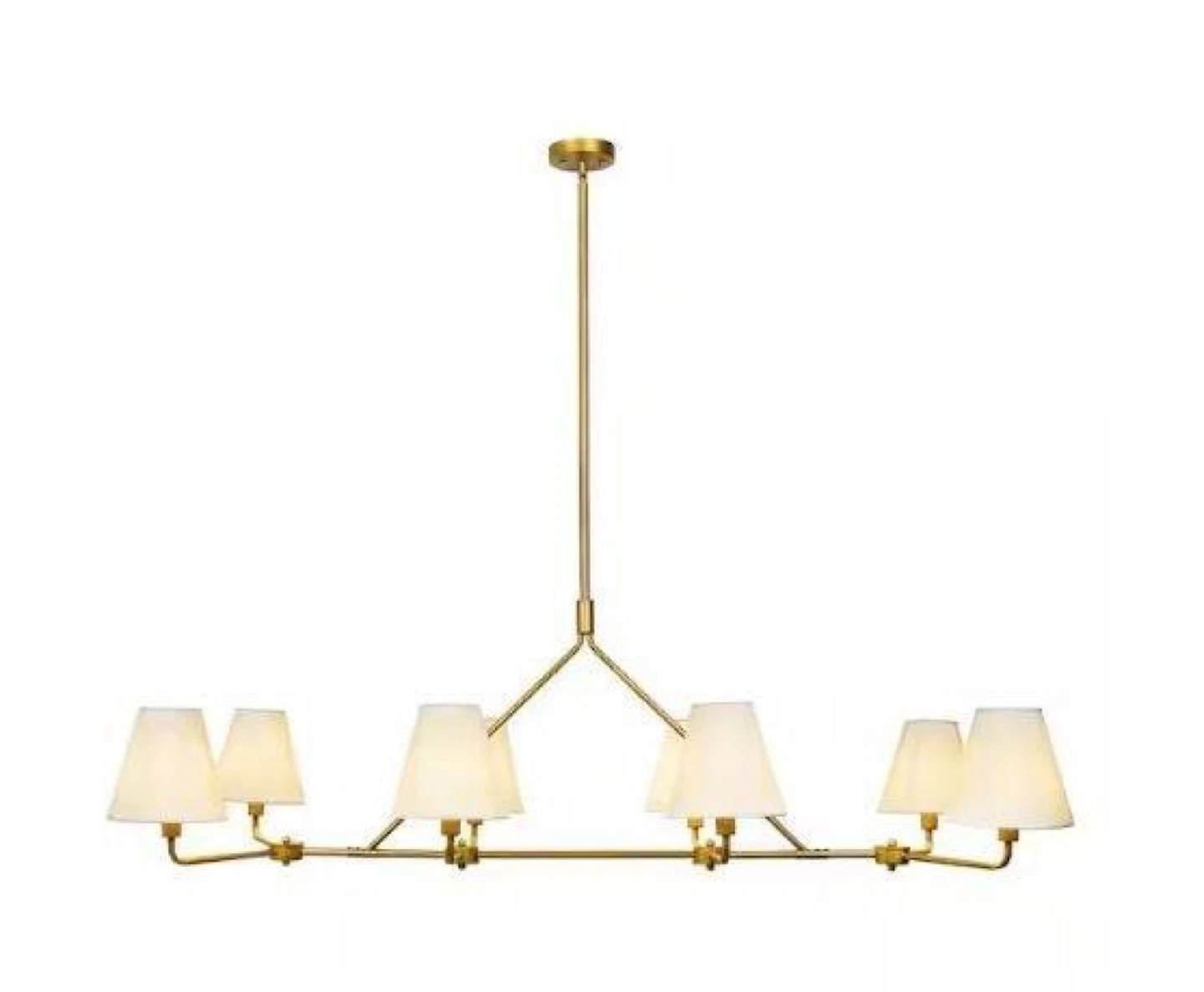 Gold 8-Light Chandelier with Shades - photo 2