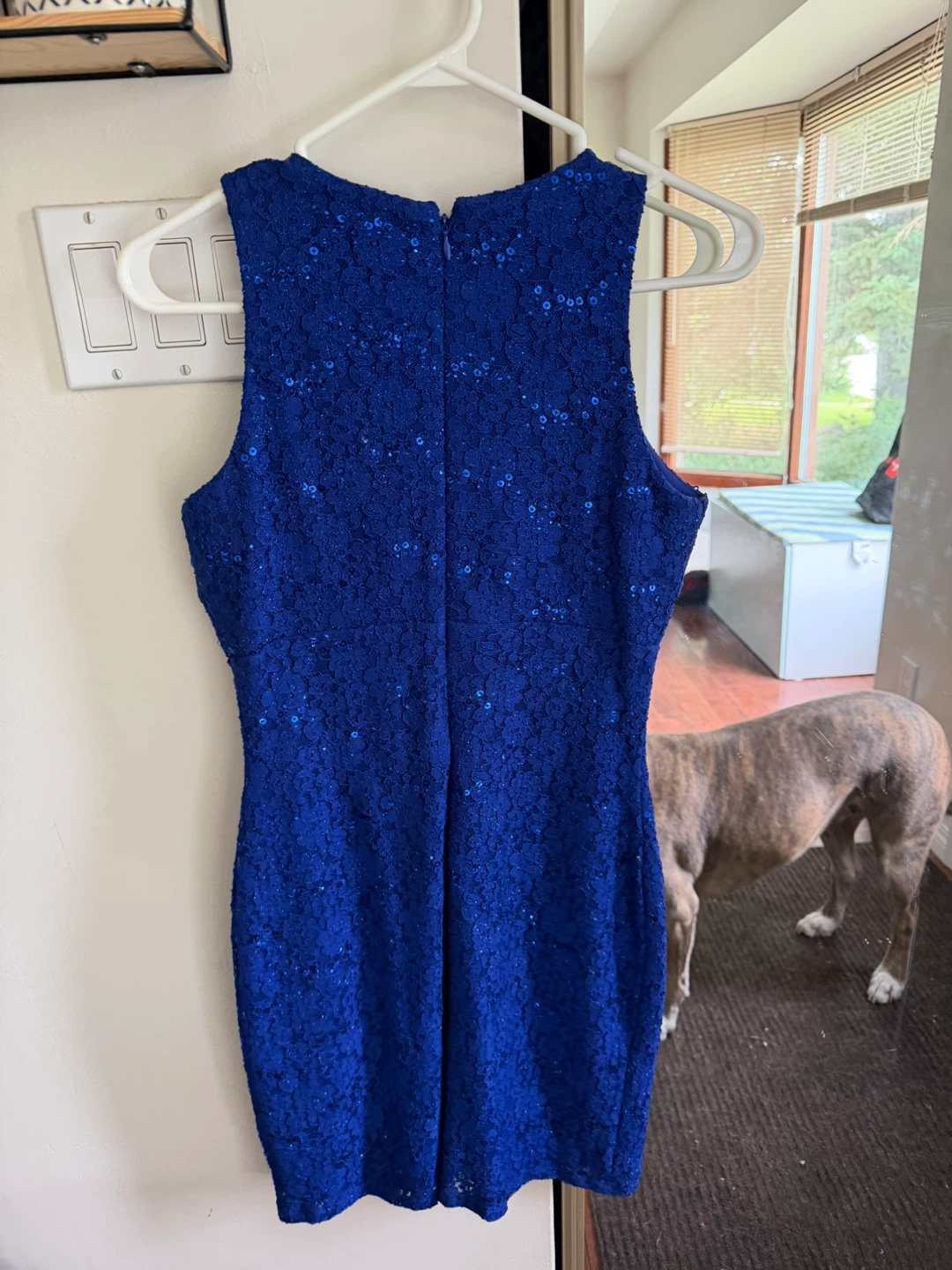 Laura Blue Sequin Lace Dress - photo 2