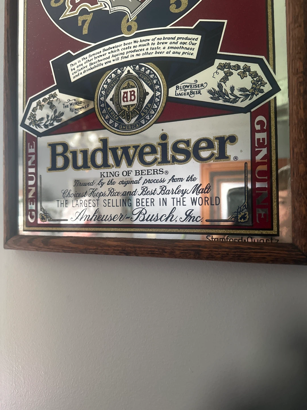Budweiser King of Beers Mirror Clock - photo 2