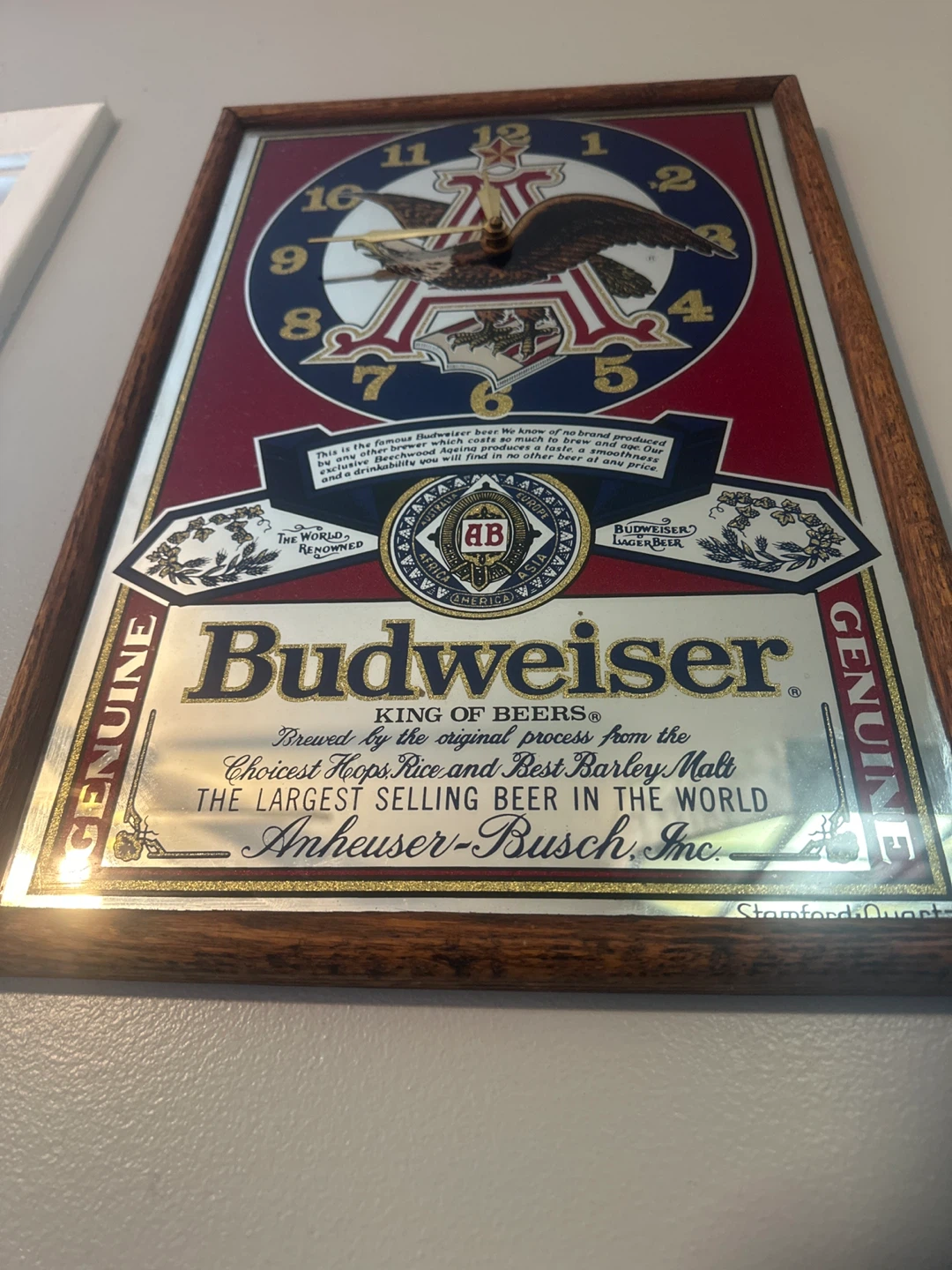 Budweiser King of Beers Mirror Clock - photo 3