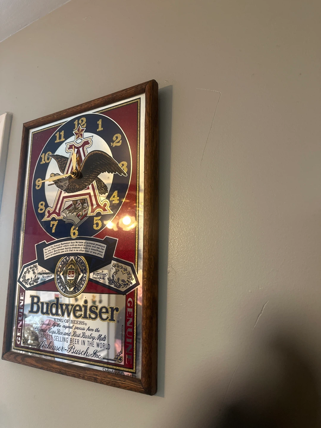 Budweiser King of Beers Mirror Clock - photo 4
