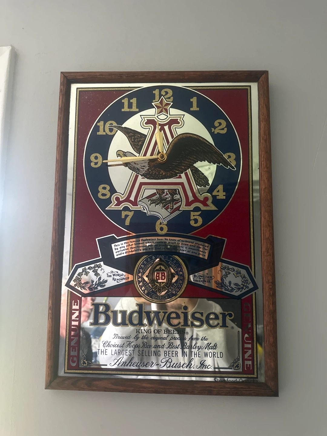 Budweiser King of Beers Mirror Clock