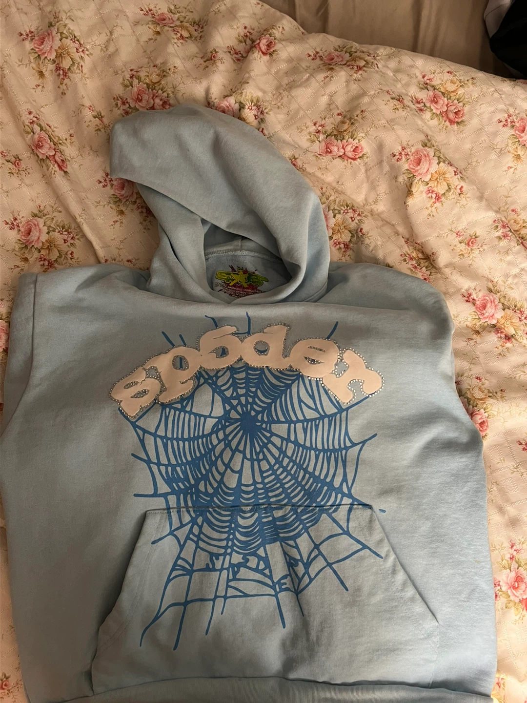Spider Hoodie Light Blue
