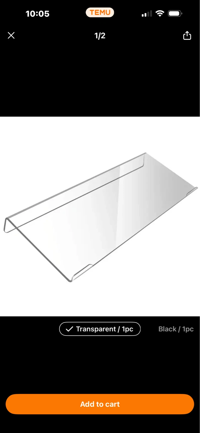 Logitech Wireless Keyboard and Transparent Under-Desk Shelf
