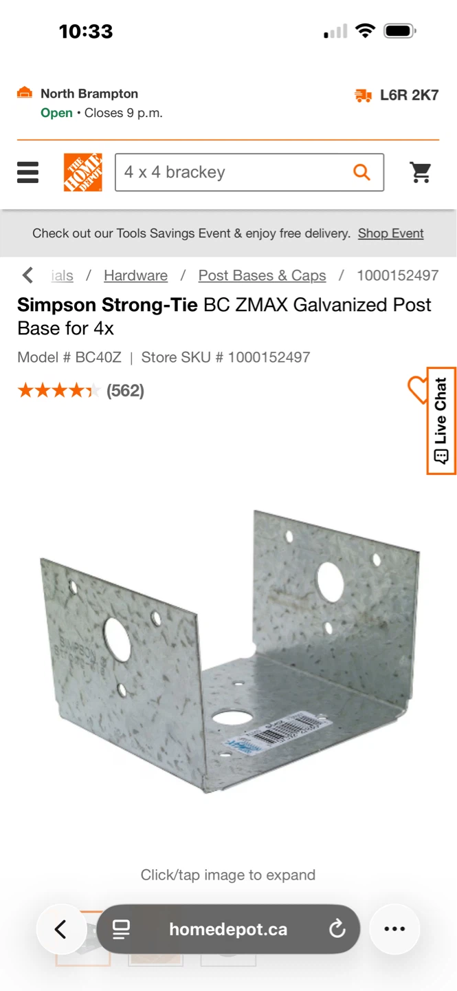 Simpson Strong-Tie Galvanized Post Base for 4x4 - photo 2
