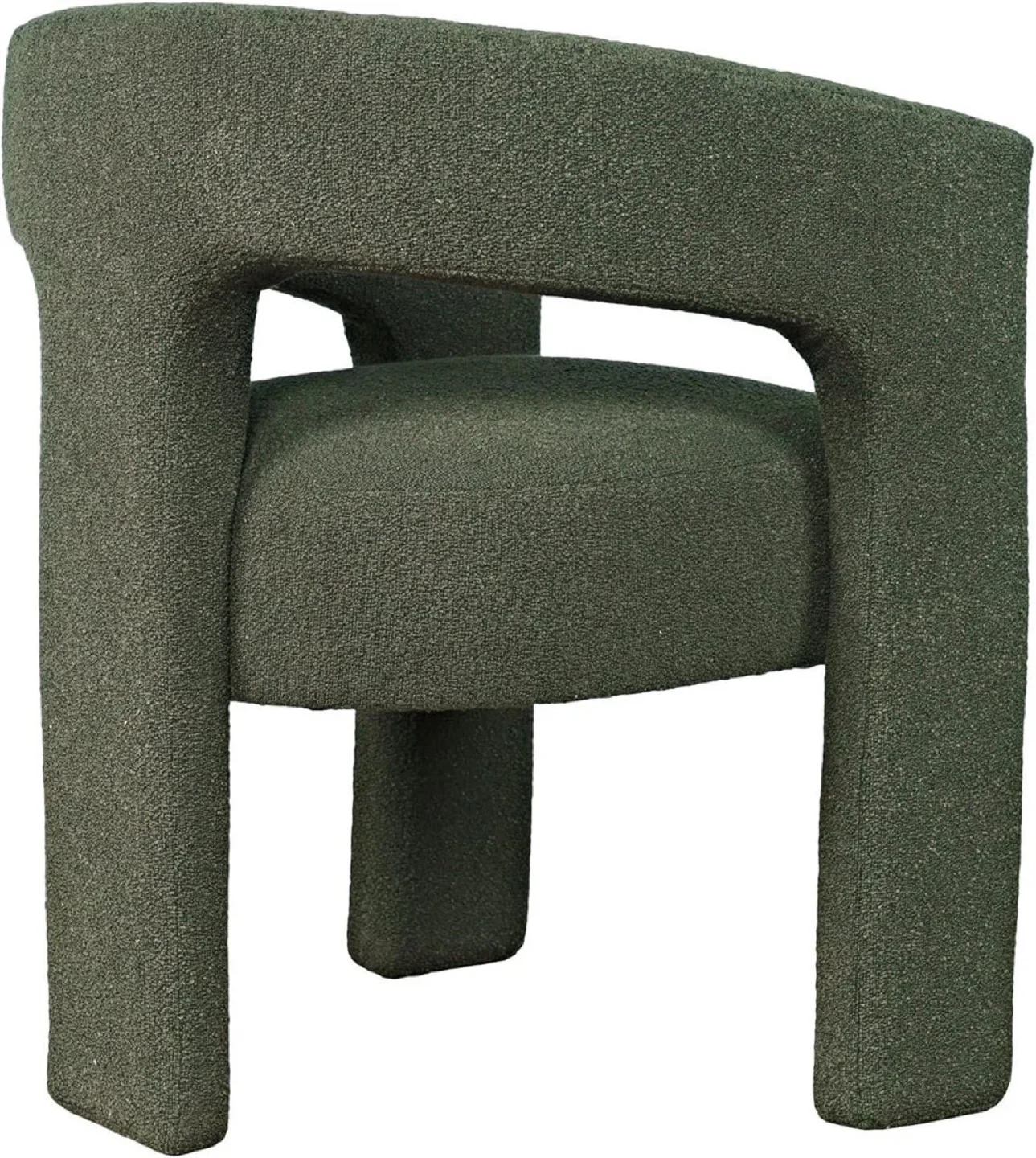 Green Bouclé Accent Chair