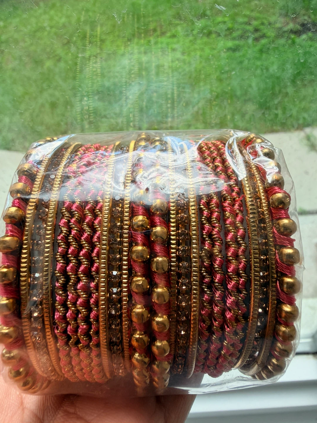 Set of 26 Red and Gold Bangles
