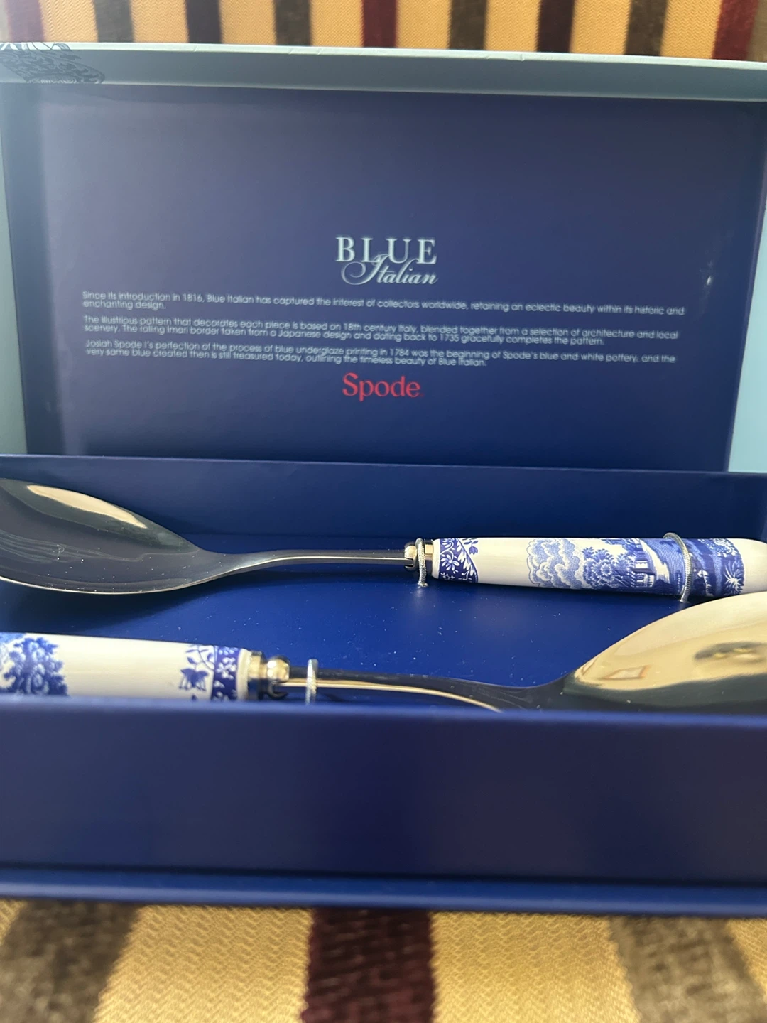 Spode Blue Italian Salad Servers Set - photo 2