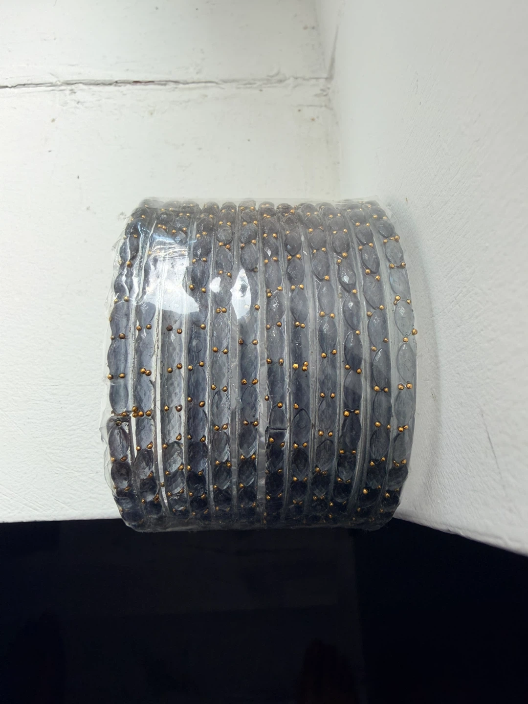 Set of Grey Beaded Bangles - photo 3