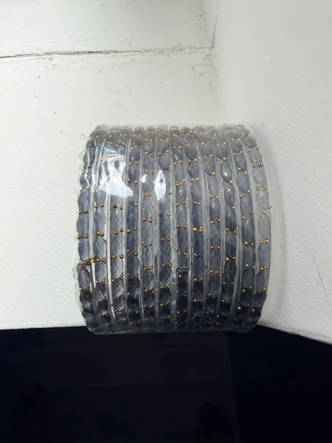 Set of Grey Beaded Bangles