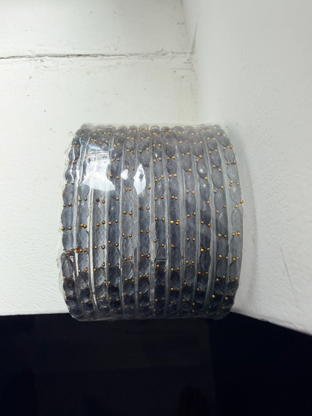 Set of Grey Beaded Bangles - photo 2