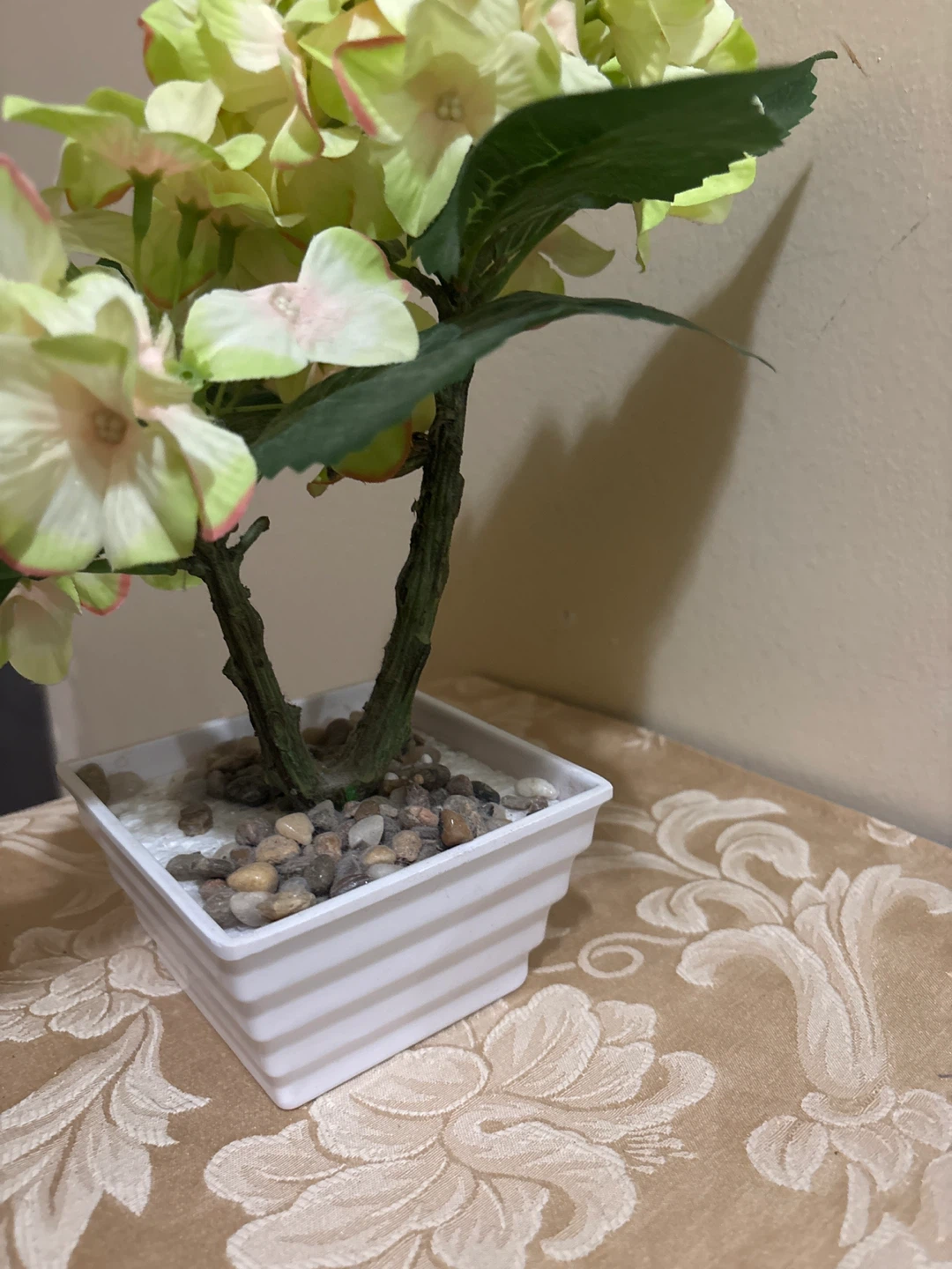 ⚽ Artificial Hydrangea Plant in White Pot - photo 3