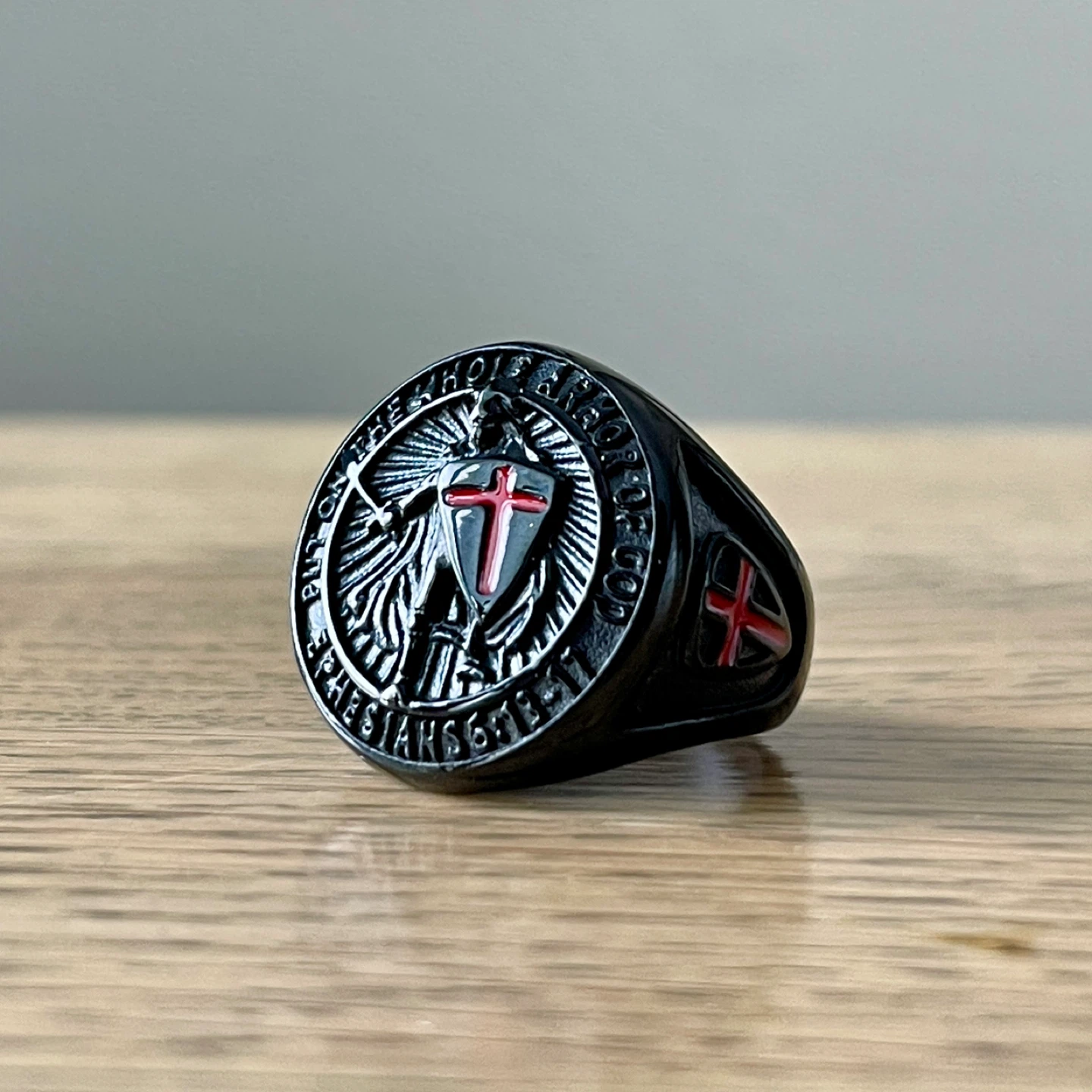 Armor of God stainless steel ring (size 10)