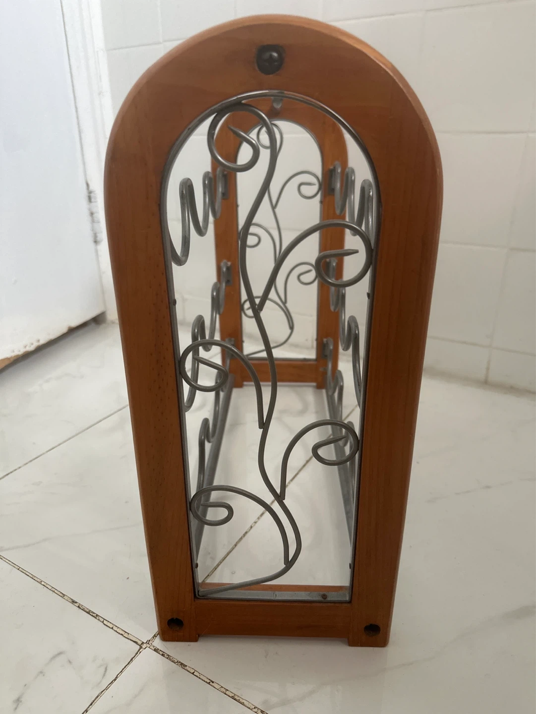 Wooden and Metal Wine Rack - photo 2