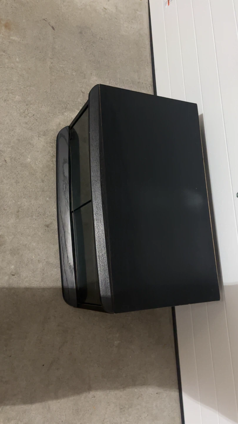 Black TV Stand with Glass Doors - photo 2