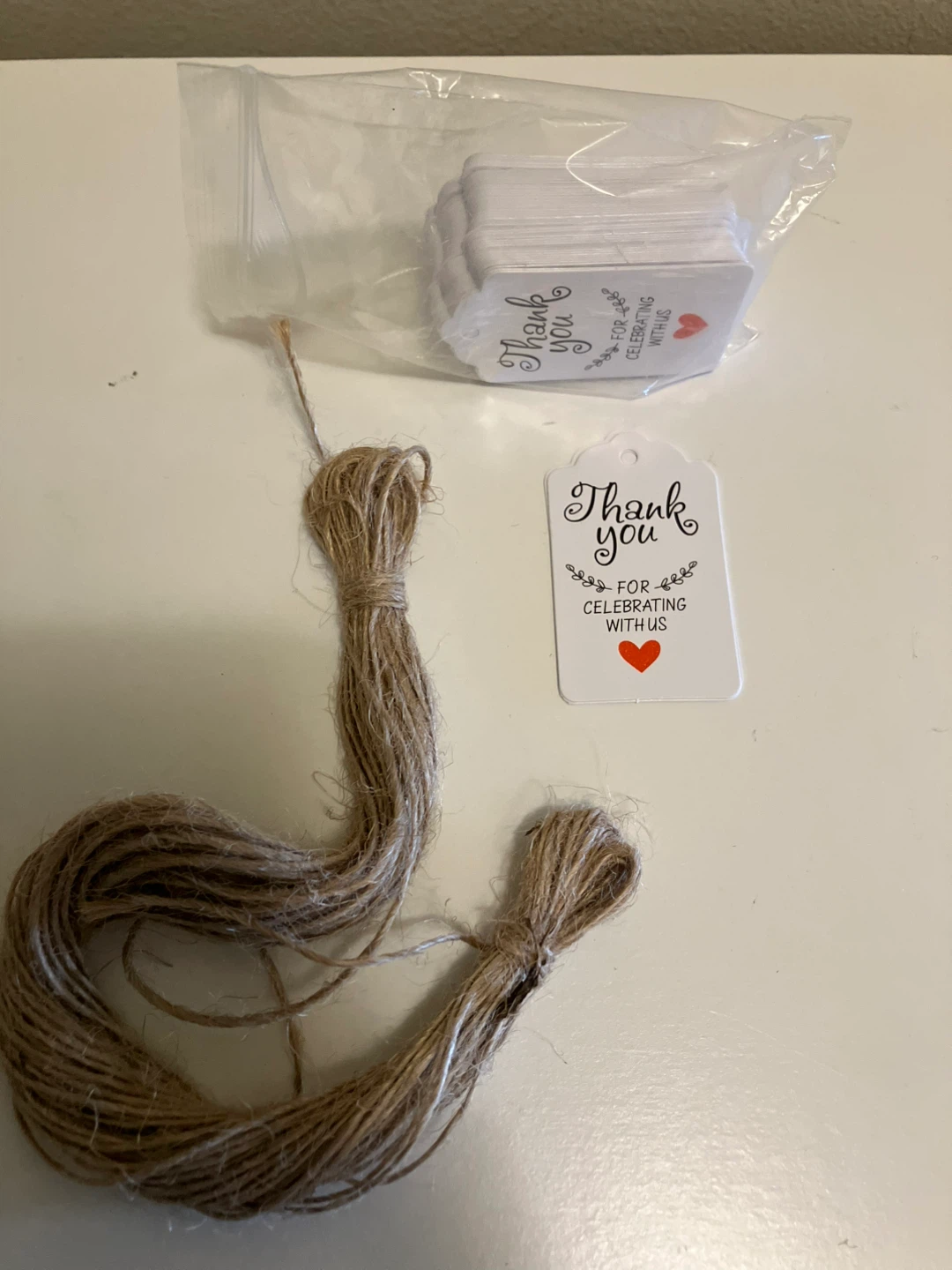 Thank You Gift Tags with Twine