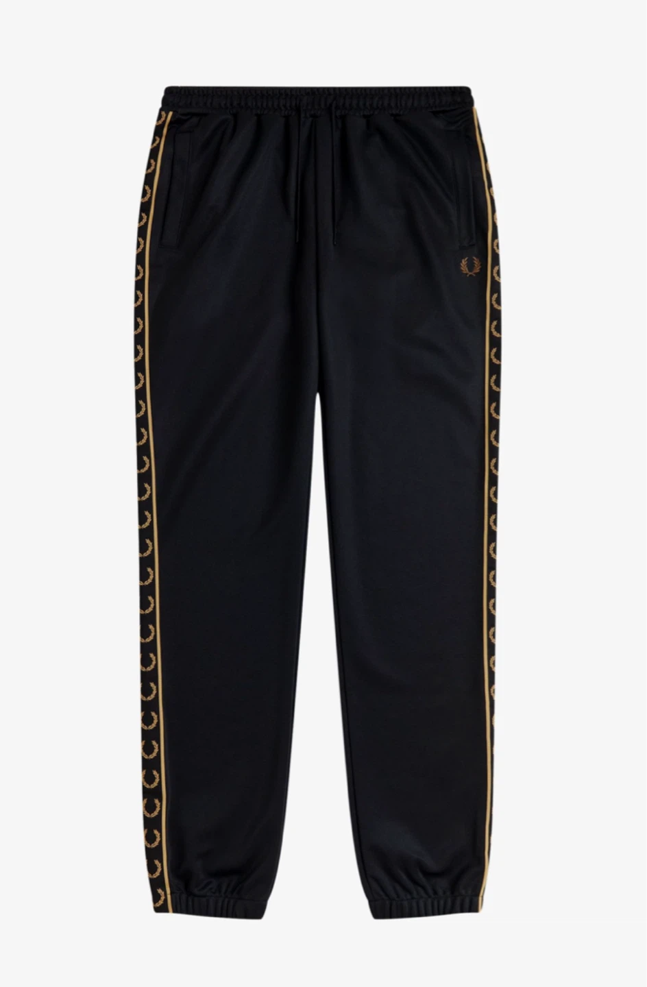 Fred Perry Black Track Pants with Laurel Wreath Detail - photo 3