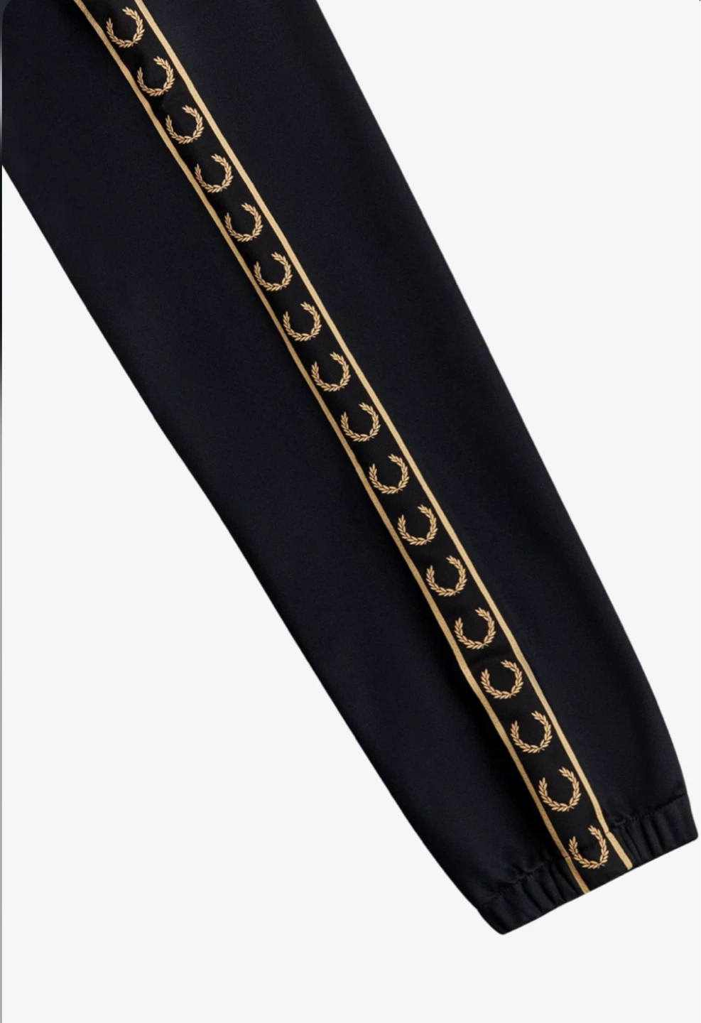 Fred Perry Black Track Pants with Laurel Wreath Detail - photo 2