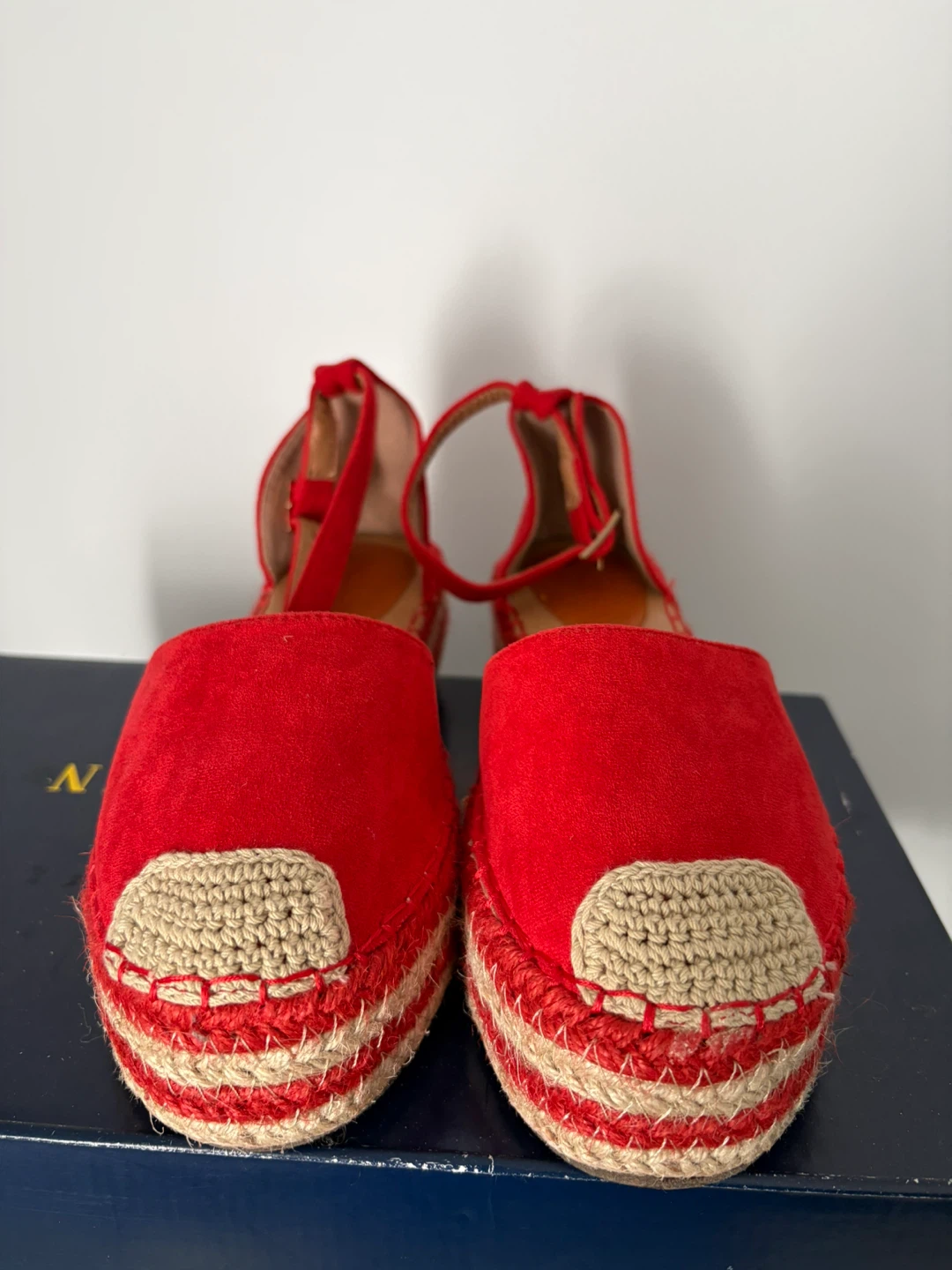 Red Espadrille Wedge Shoes - photo 2