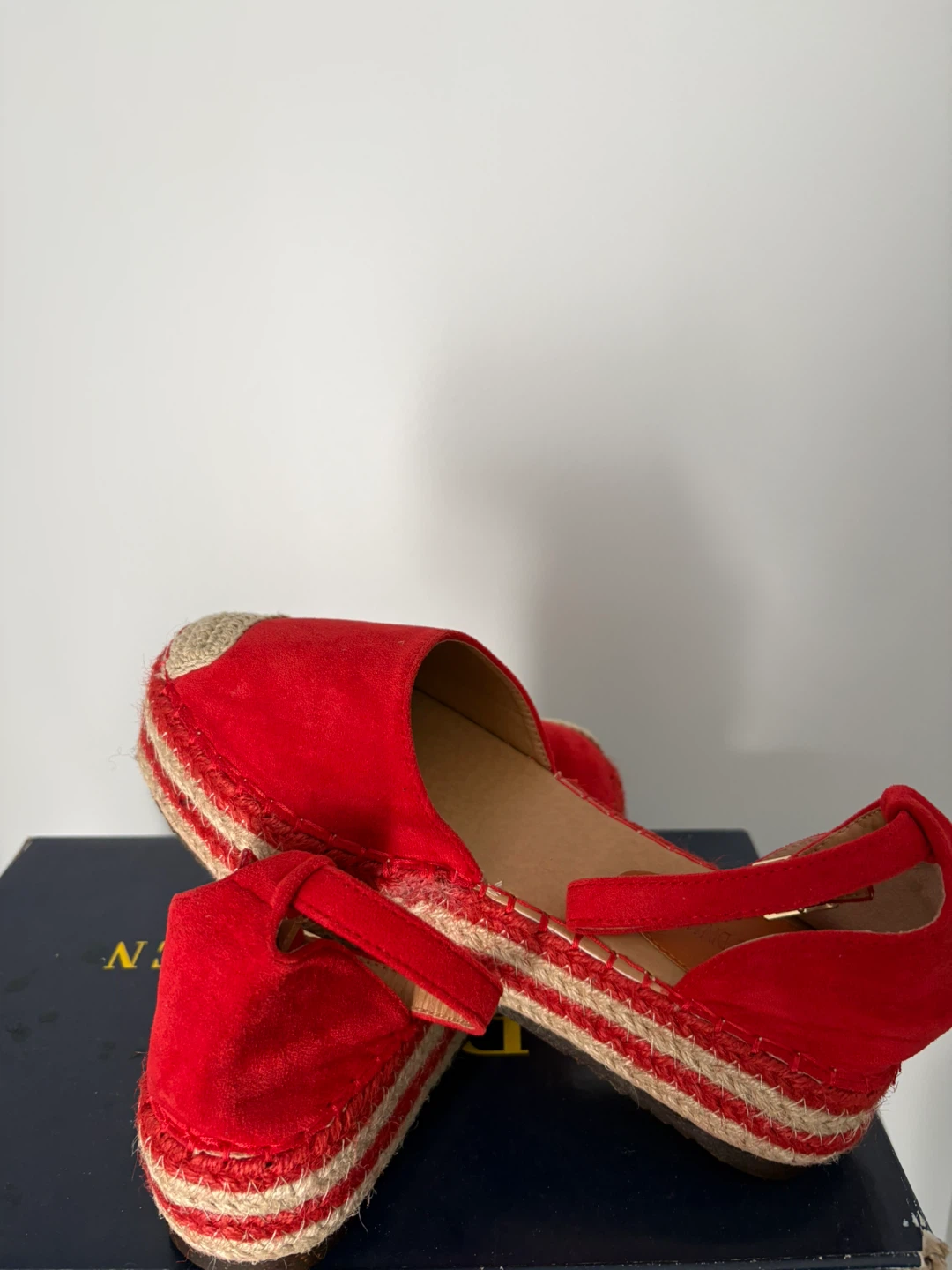 Red Espadrille Wedge Shoes - photo 4