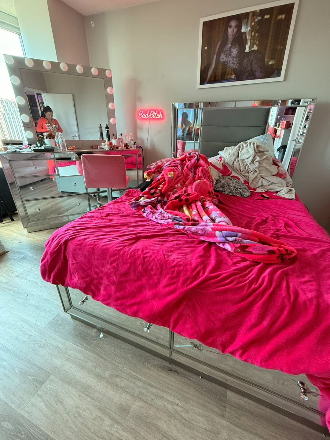 Glam Mirror Bed Frame