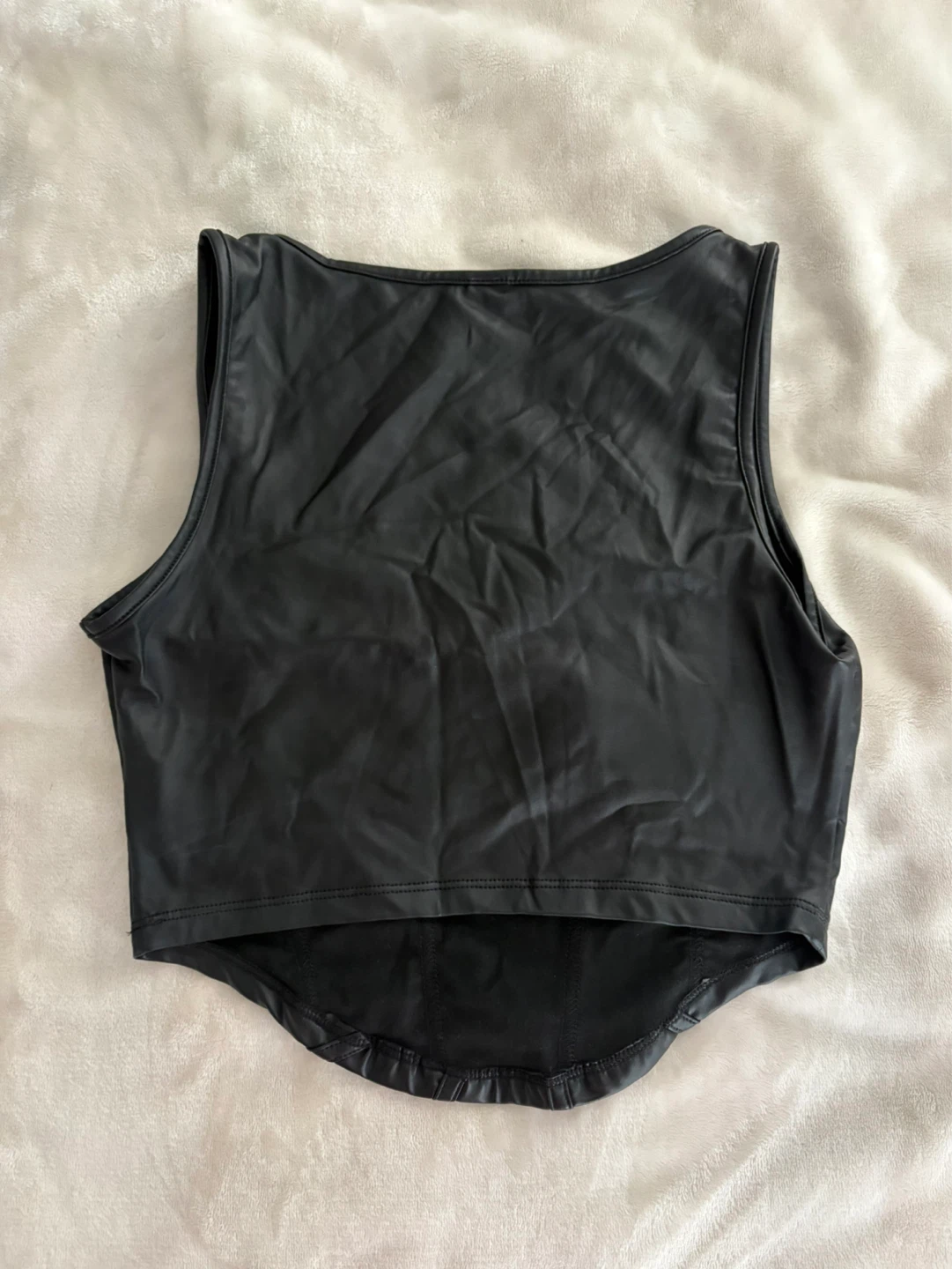 SHEIN Black Faux Leather Corset Top - photo 2