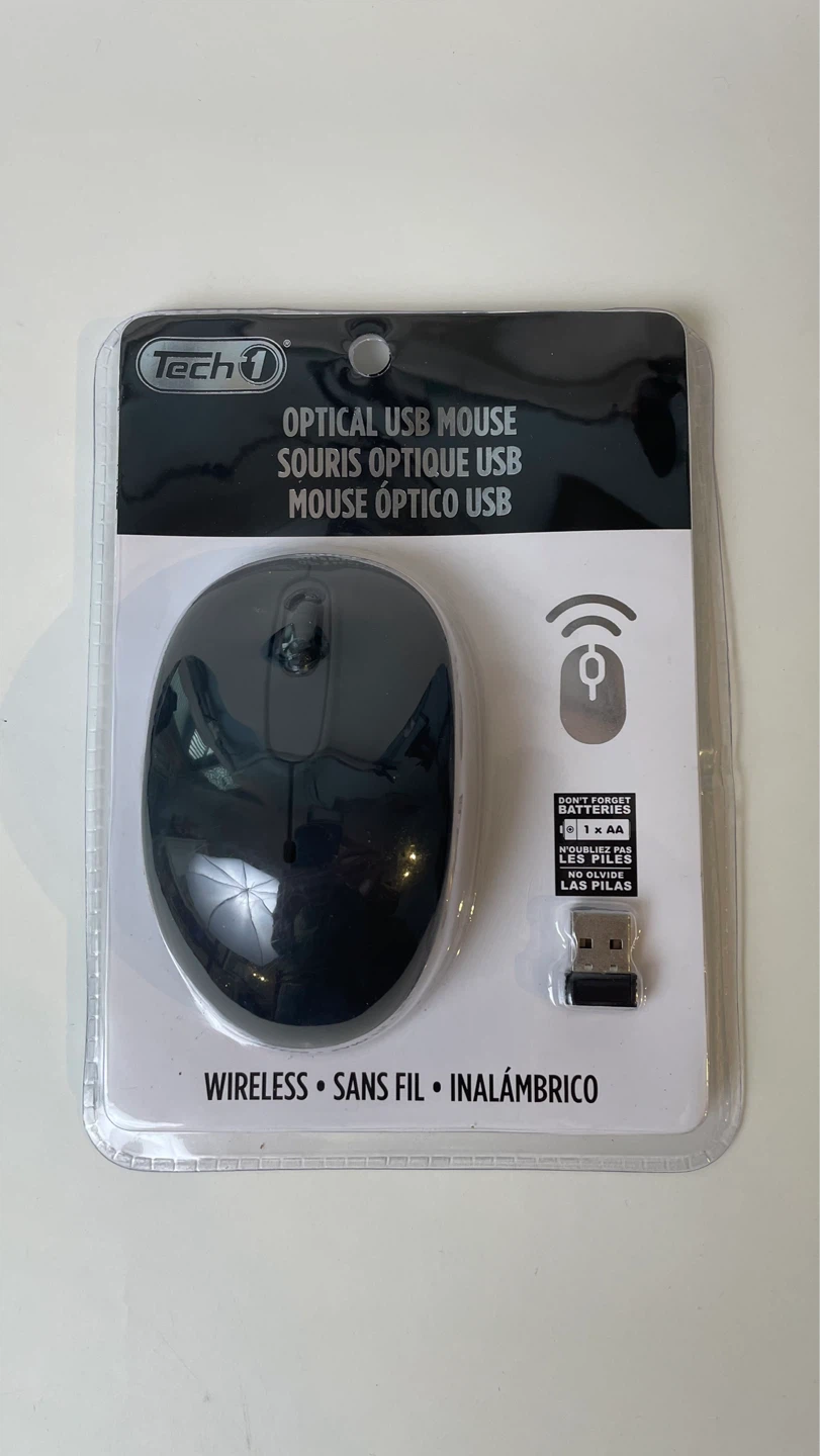 Tech 1 Optical Wireless USB Mouse