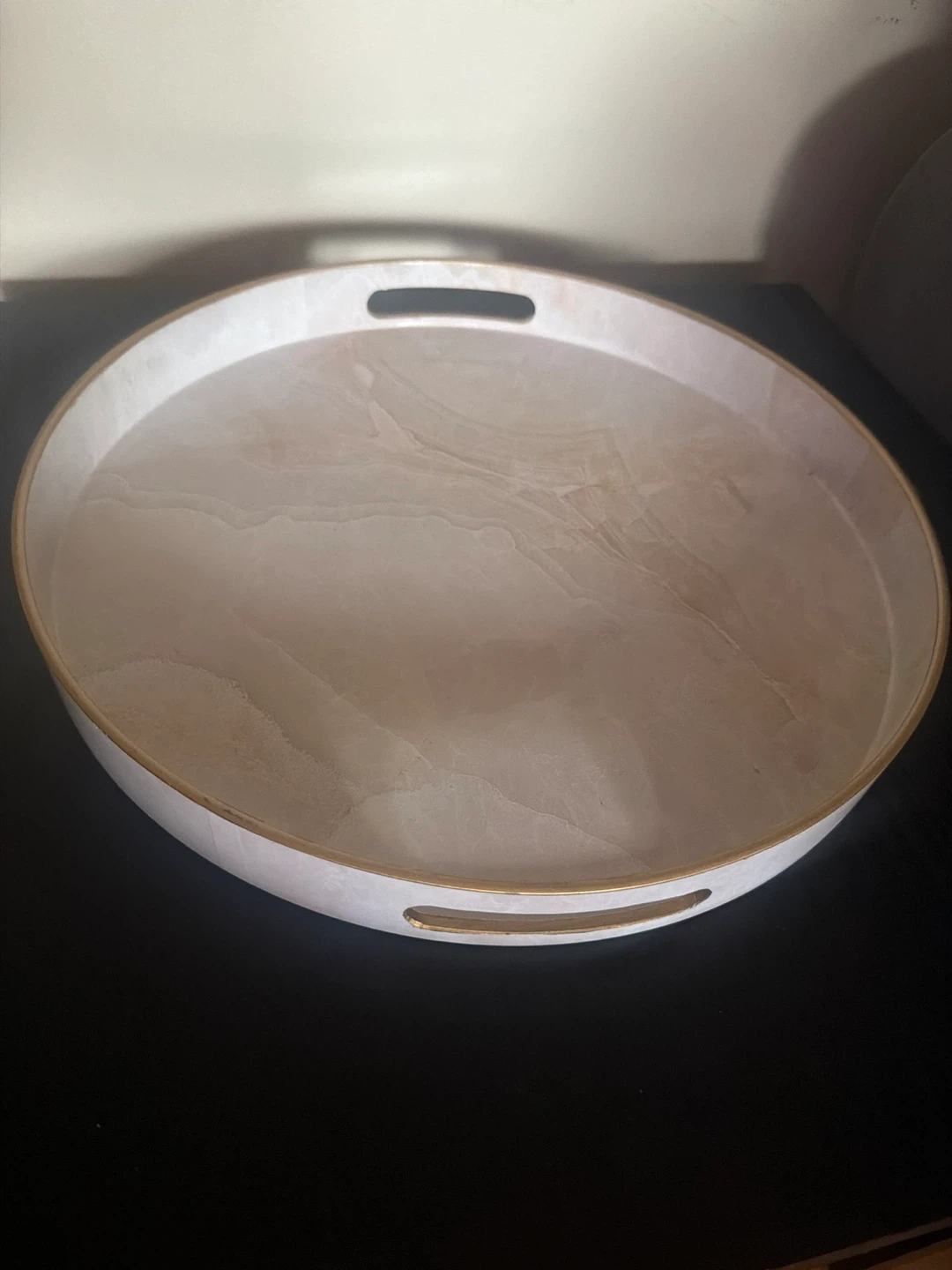 Round Serving Tray with Handles ⚽