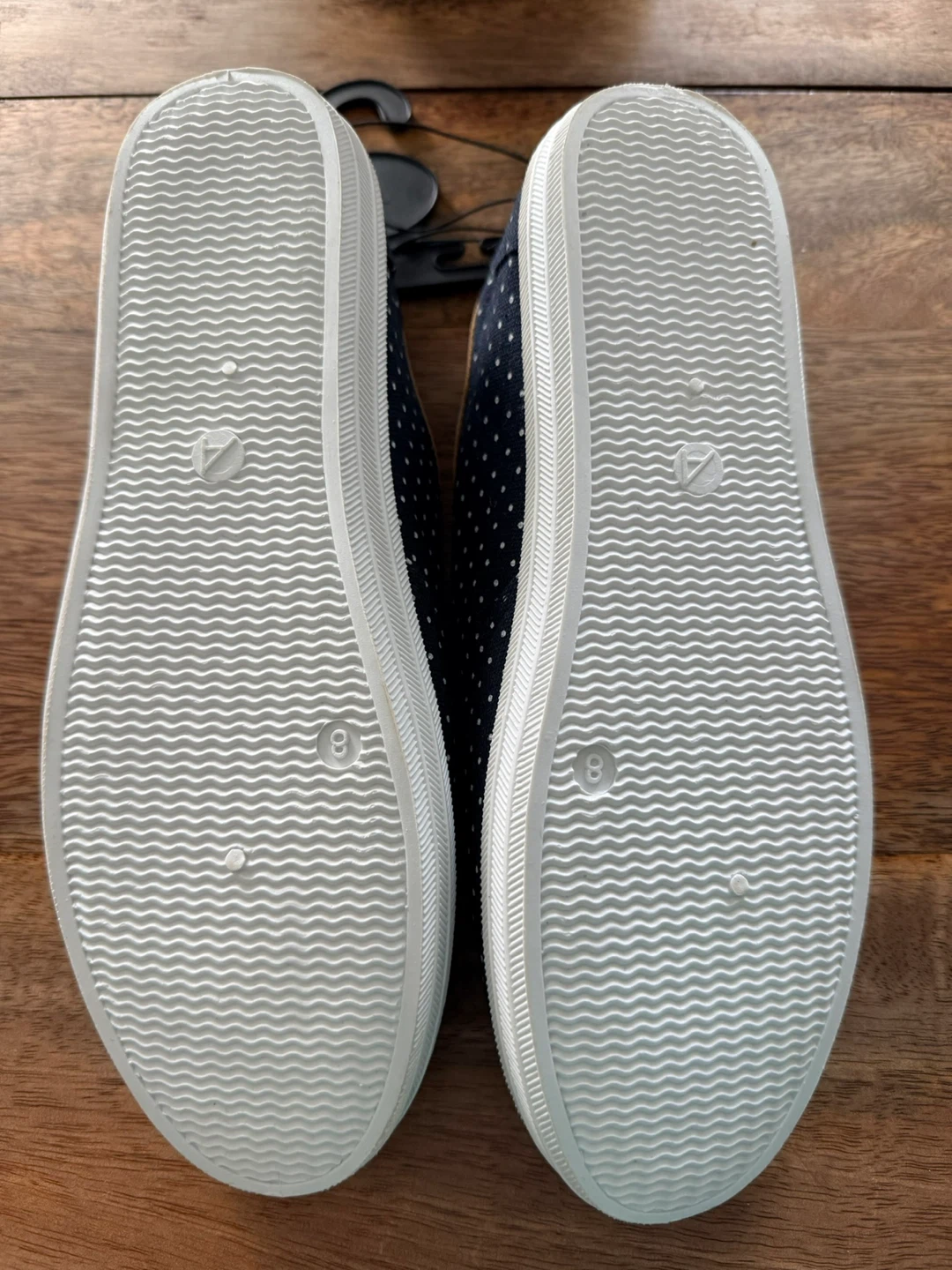 Ardene Navy Polka Dot Sneakers Size 8 - photo 2