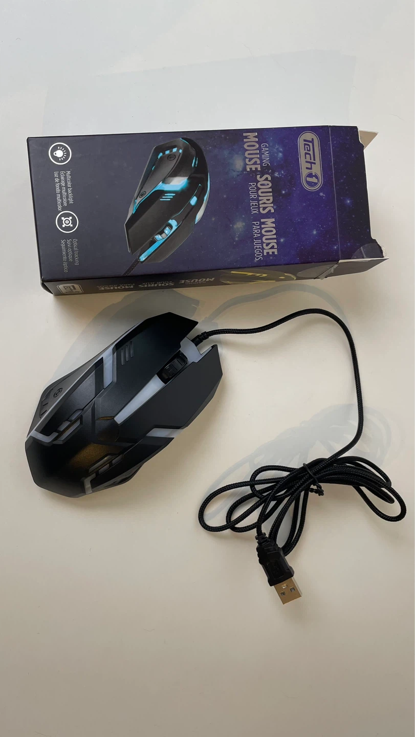 Tech 1 Gaming Mouse with Multicolor Backlight