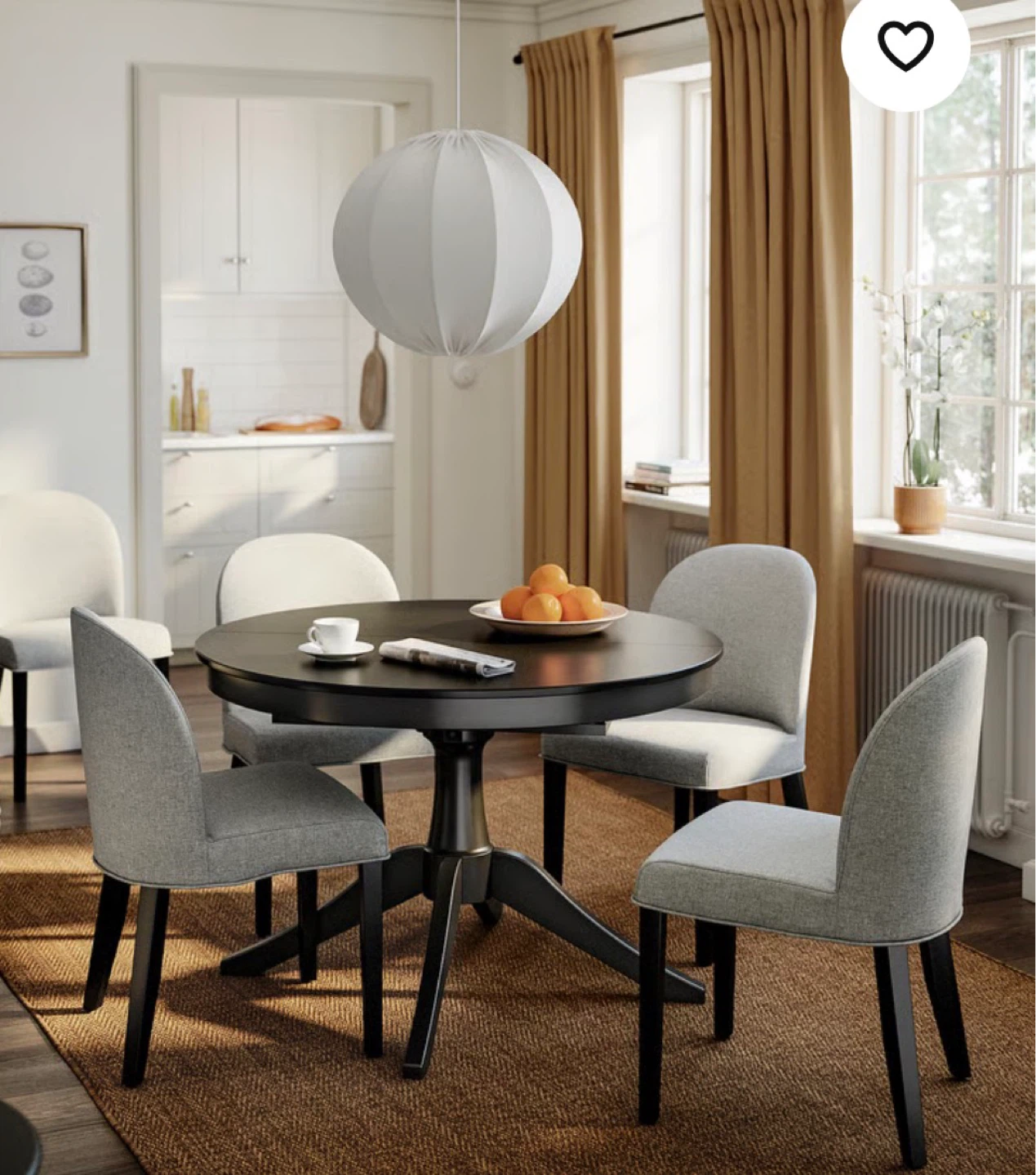 IKEA ROSENTORP Extendable Dining Table - Black