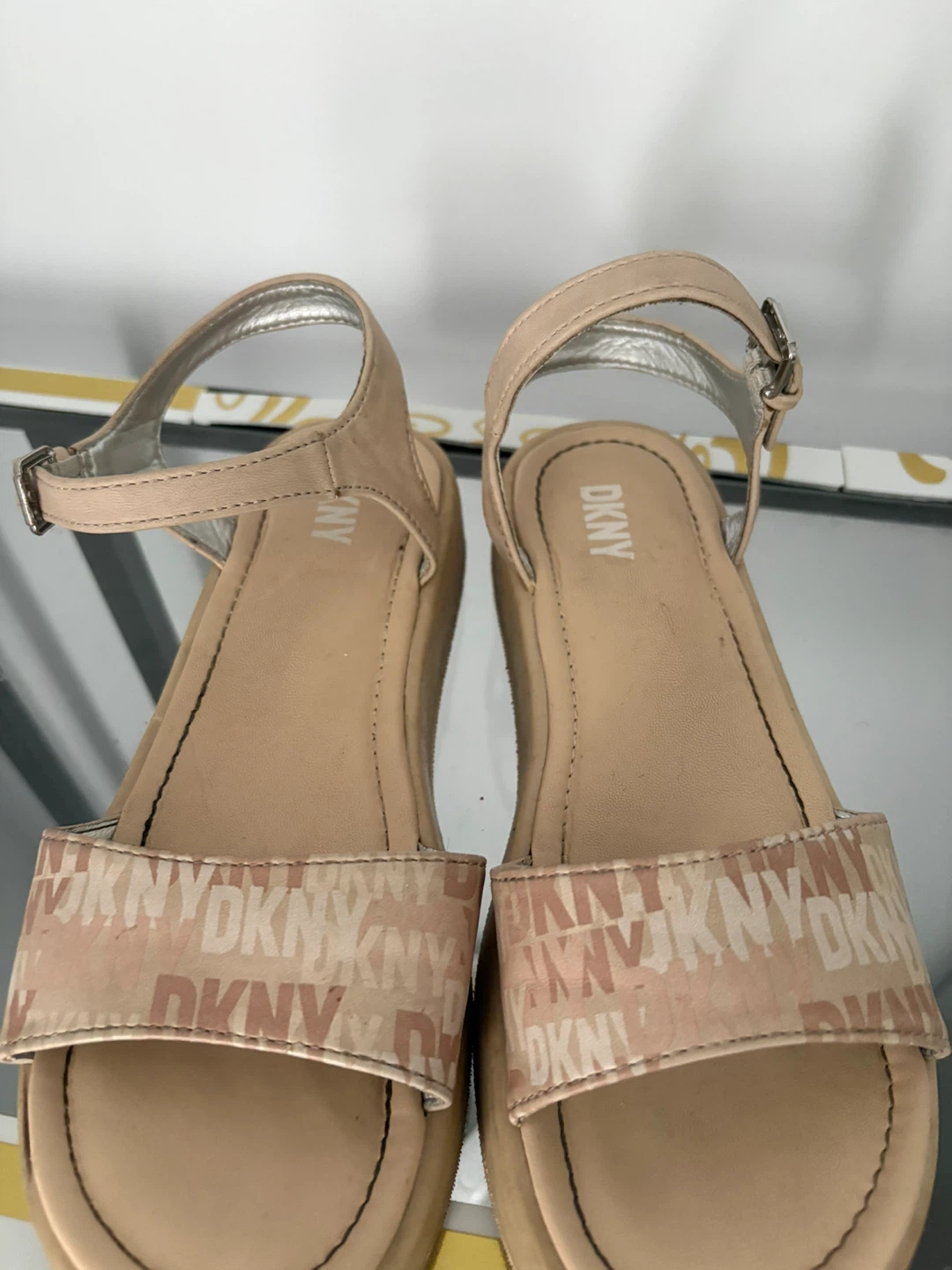 DKNY Women's Tan Platform Sandals