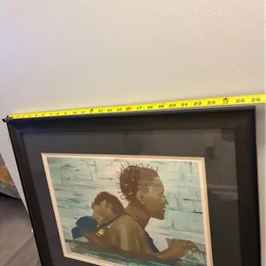 MUST GO ASAP) Framed Mother and Child Artwork by Krissy Bishop