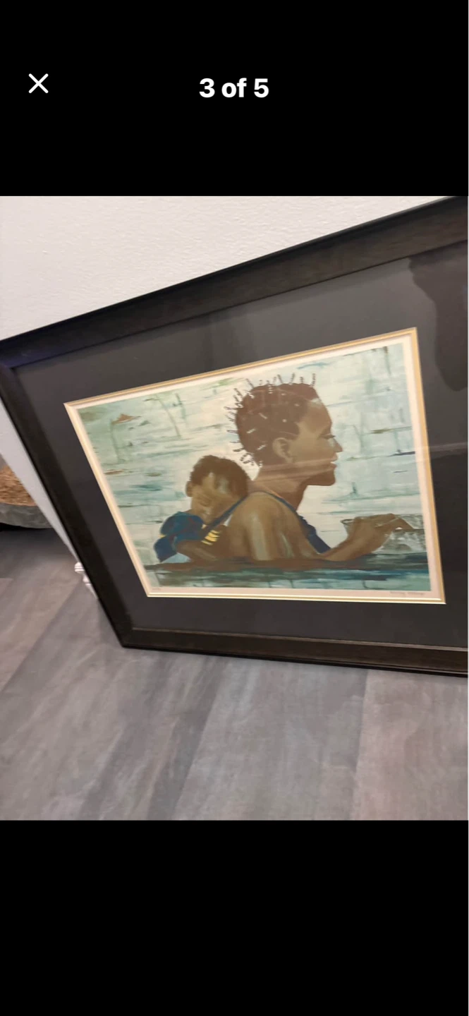 MUST GO ASAP) Framed Mother and Child Artwork by Krissy Bishop - photo 3