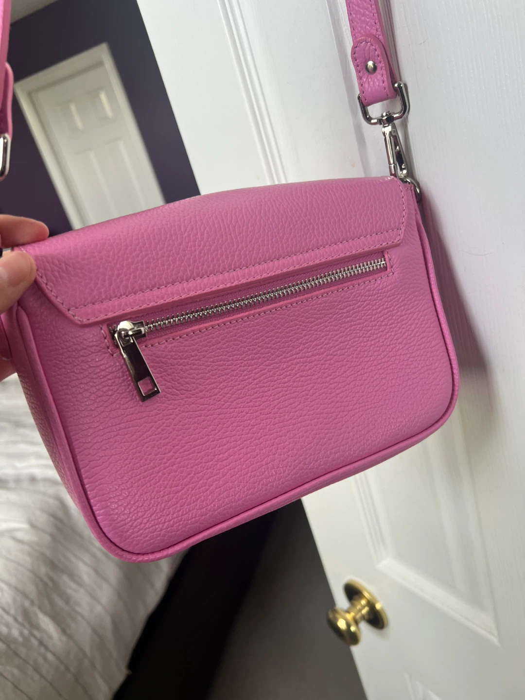 Genuine Leather pink Crossbody Bag - photo 3