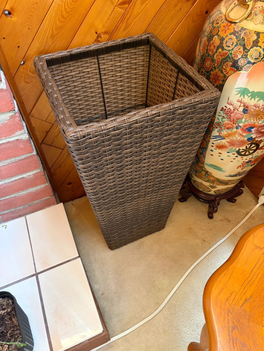 Tall Wicker Planter Basket ⚽️