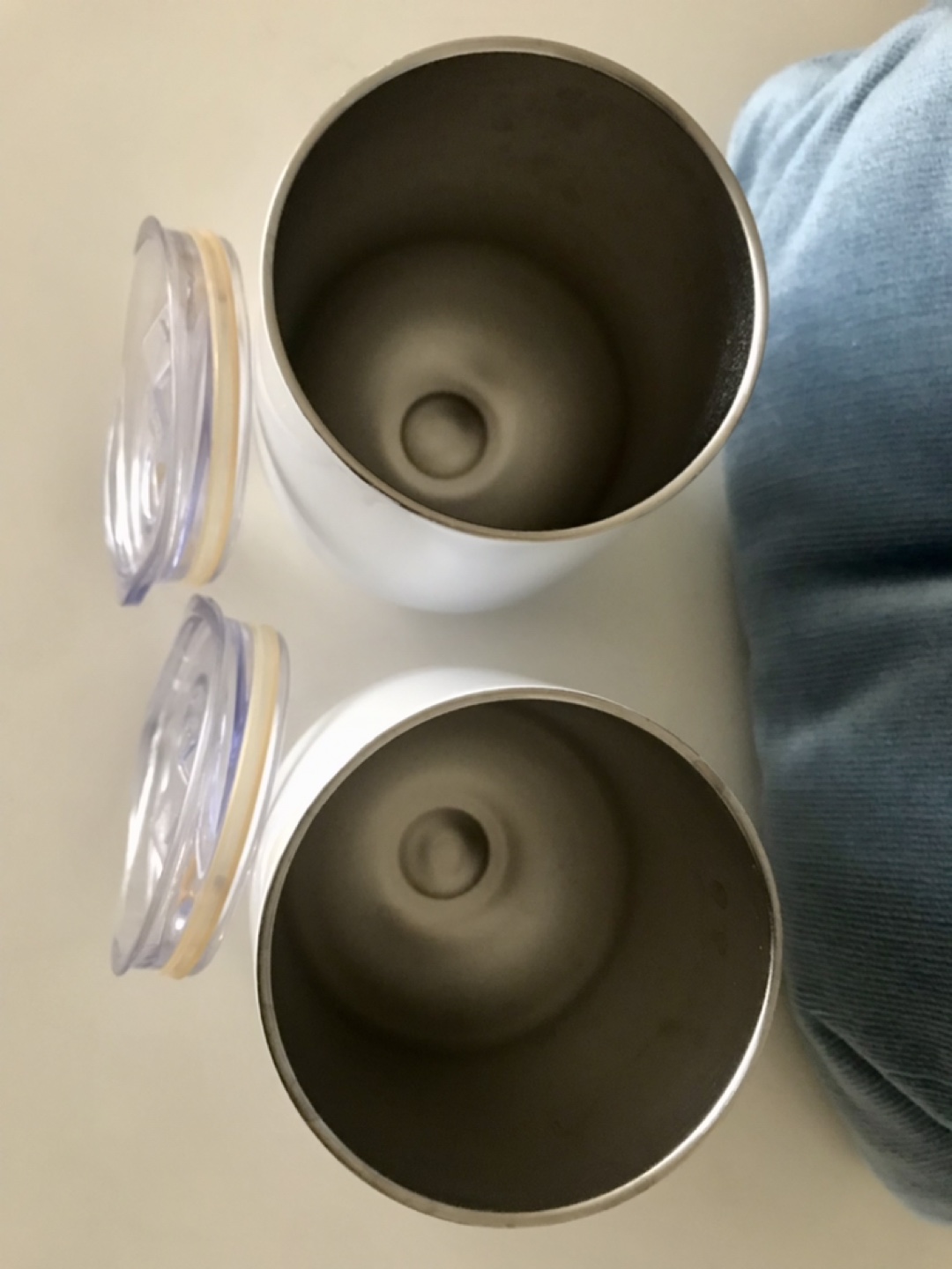 2 Stainless Steel Tumblers with Lids - photo 2