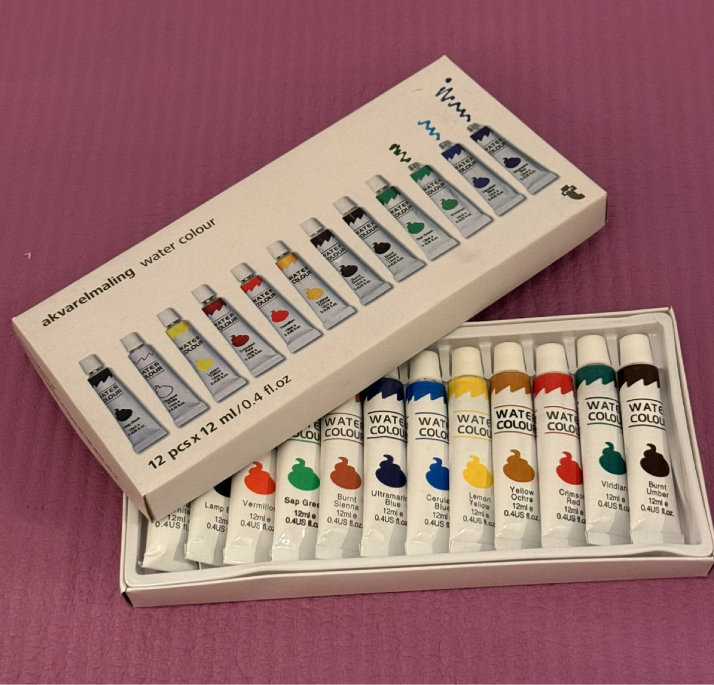 ⚽️12 pc Water Colour Paint Set - photo 2