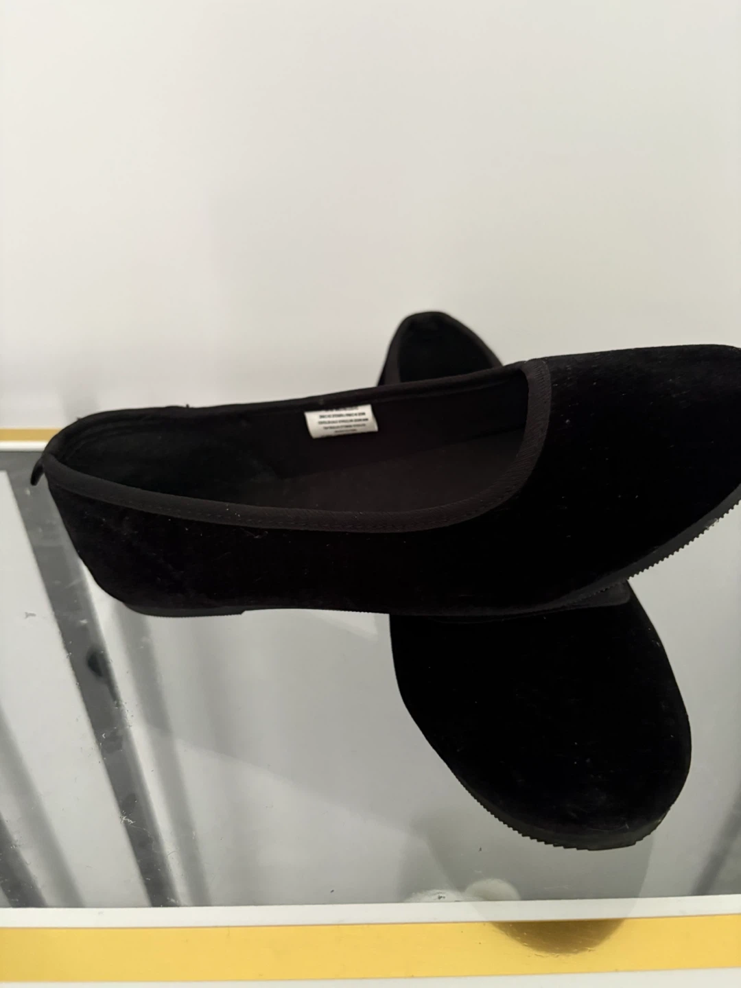 Black Velvet Ballerina Flats