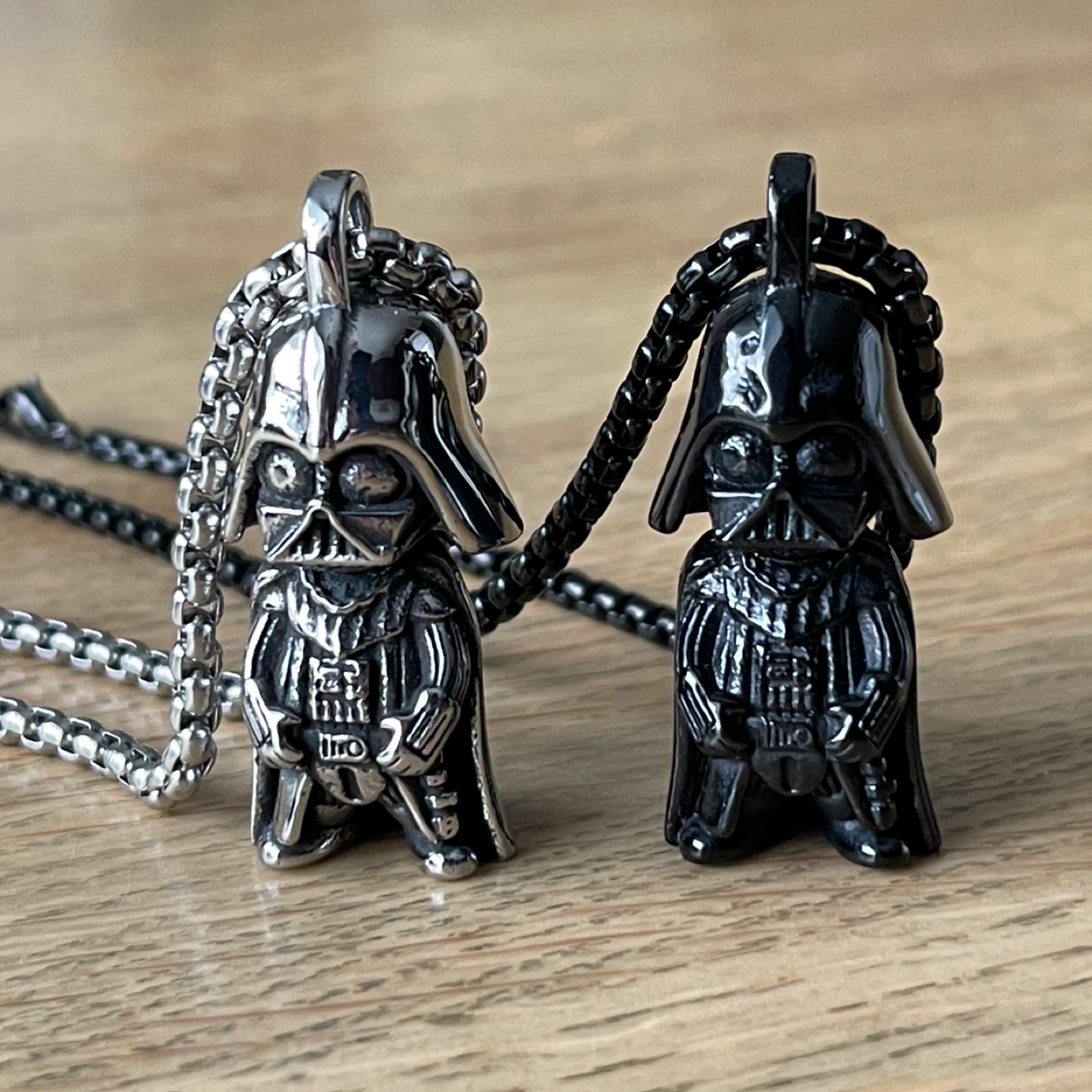 Dark sci-fi villain stainless steel necklaces